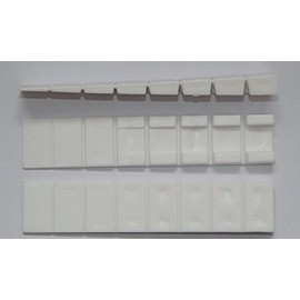 Furniture Wedges/Wheel Chocks, Plastic with 7 Breaking Points (Pack of 50, White