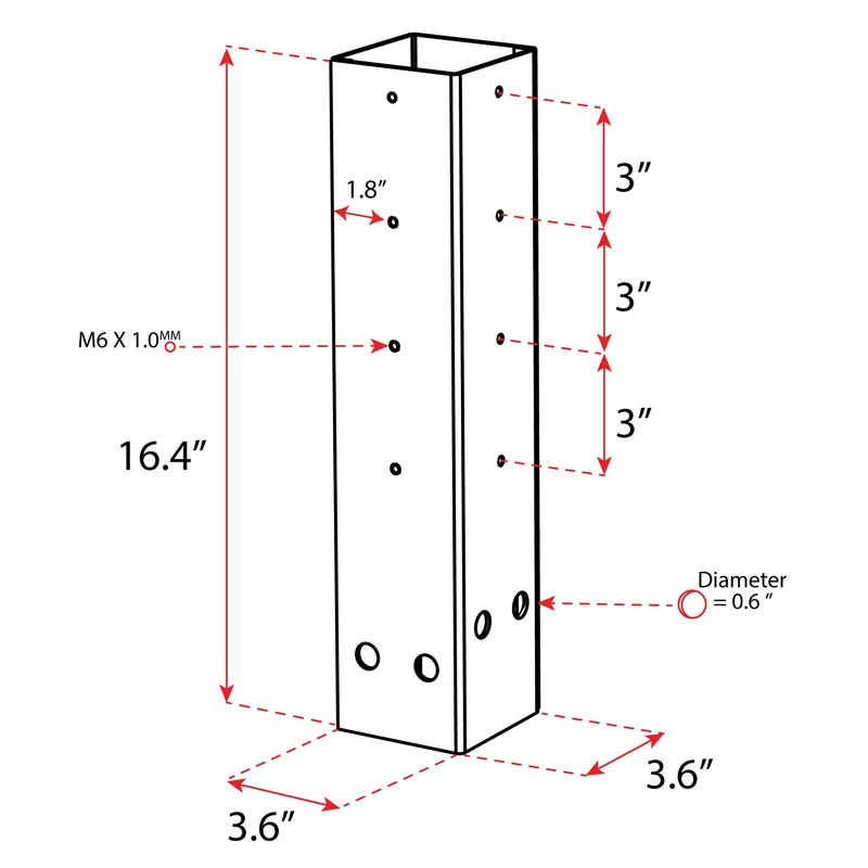 Mail Boss Post Depth Extender, Black