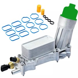 Unbranded Aluminum Engine Oil Cooler Filter Housing For 2011-2016 Dodge Chrysler Jeep 3.6L
