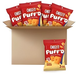 Cheez-It Puff'd Cheesy Baked Snacks, Puffed Snack Crackers, Kids Snacks, Doub...