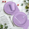 HIPVVILD Purple Party Decorations Supplies Tableware, Light Purple Plates And