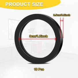 Oraivy Gas Can Spout Gaskets Seals Replacement, 10Pcs Rubber Fuel Can Spout Sealing Rings for Most Gas Can Spouts