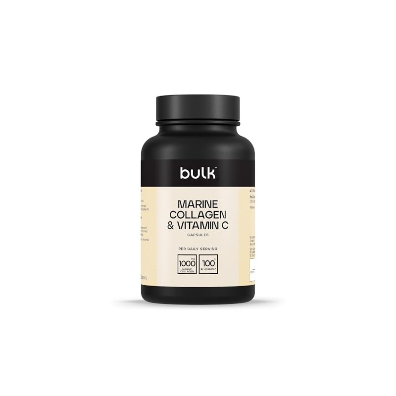 Bulk Marine Collagen & Vitamin C Capsules, 2160 mg Per