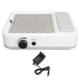 Nail Dust Collector with Reusable Filter Hand Pillow Speed Adjustable Nail Vacuum Extractor 100‑240V EU Plug