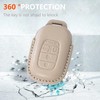 Riasot Leather Key Fob Cover with Keychain for Honda Accord