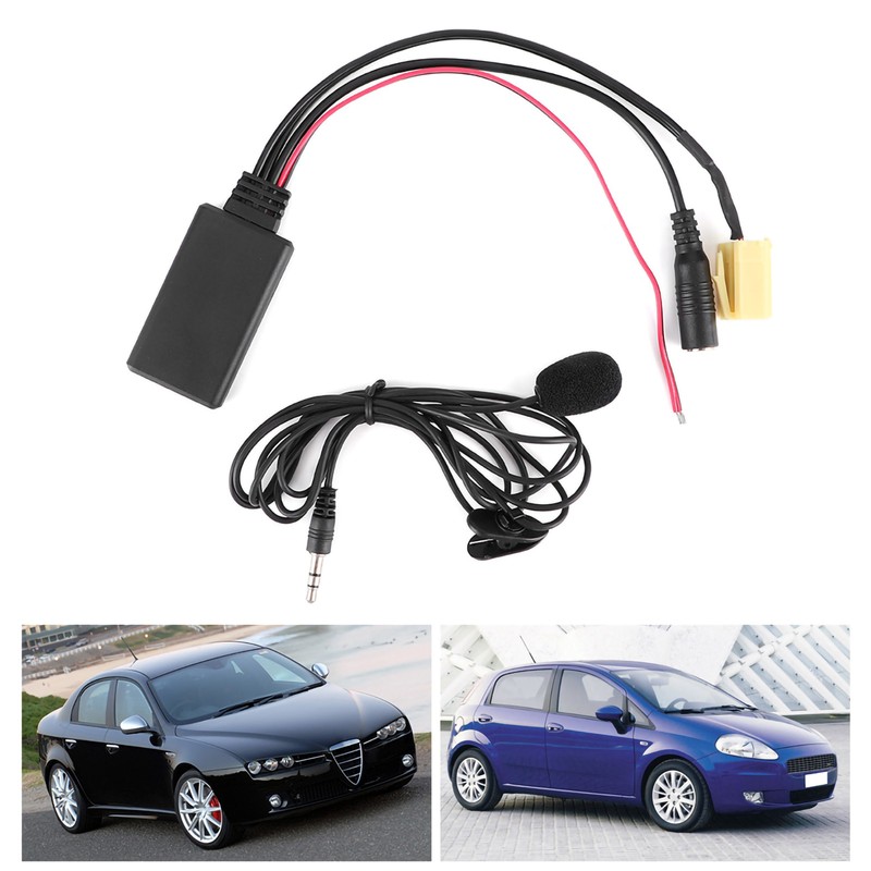59.1in Bluetooth Radio Audio Cable Handsfree Car AUX Adapter with