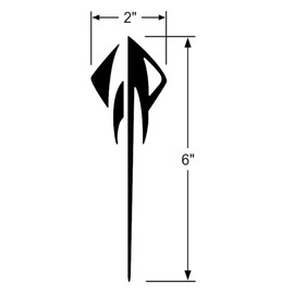 Stingray Window Fender Car Vinyl Graphics Decals 2x6 Inches Qty 4, Fits Chevy Corvette C6, Black