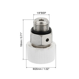 PATIKIL 1/8" BSP Male Thread Manual Radiator Air Vent Valve, Nickel Plated Brass Plug Valve No Need Key for Radiator Heater, Silver White