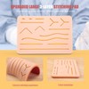 Aswalling Upgraded Large 3-Layer Suture Pad with Wounds for Practicing