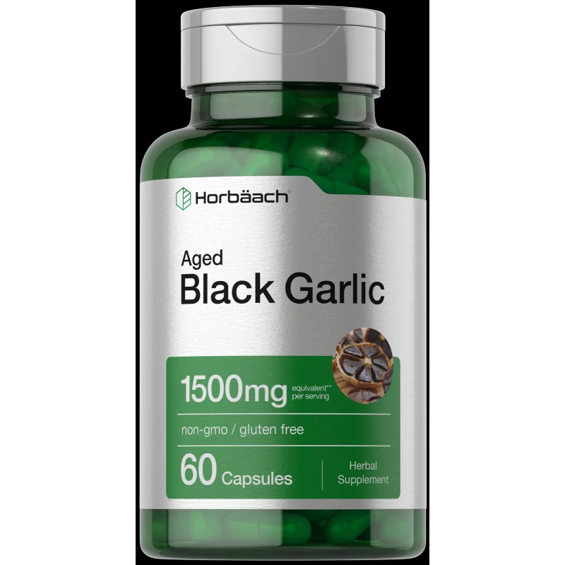 Horbäach Aged Black Garlic 1500 mg | 60 Capsules |