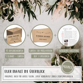 Hyggelig Home 100 Wedding Tasks Cards for an Unforgettable Wedding - Wedding Game for Guests and Bride and Groom - Photo Tasks Photo Game for Lots of Laughs, Great Photos and Unique Moments