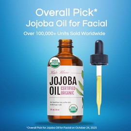 Jojoba Oil (4 oz), USDA Certified Organic, 100% Pure, Cold Pressed, Unrefined. Revitalizes Hair and Gives Skin a Radiant, Youthful Look. Great treatment for Face, Lips, Cuticles, Stretch Marks, Beard