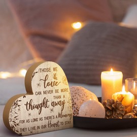 Sympathy Gift Memorial Heart Present for Loss of Loved One Bereavement Gift Bereavement Sign Grieving Gift Decorative Sign Plaque for Loss of Deceased Father Mother Son Brother Remembrance Condolence