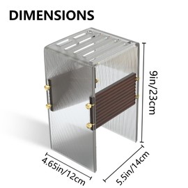 Acrylic Knife Block Holder, Clear Display Stand with Transparent Striped, Kitchen Countertop Knife Holder with Non-Slip Base(Knives Not Included)