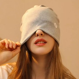 수면 코튼 모자 안대 눈가리개 숙면 아이마스크 암막 눈피로 코튼 안대 [그레이] Cotton Sleep Hat Eye Mask Blindfold for Deep Sleep Eye Fatigue Darkening Cotton Eye Cover [Gray]