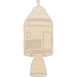 Spaceship - Laser Cut Out Unfinished Wood Craft Shape SPC50 24" / 1/4" thick