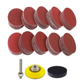 Pamtns Sanding Discs Pad Kit 103 Pieces Sanding Disc Backer Plate Sanding Discs Pads Polishing Pad Adapter Sandpaper Drill Sanding Discs for Drill Grinder Precision Tools