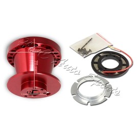 HDC Autosports For 1996-2000 Honda Civic T-6061 Red Aluminum Steering Wheel 6-Hole HUB Adapter