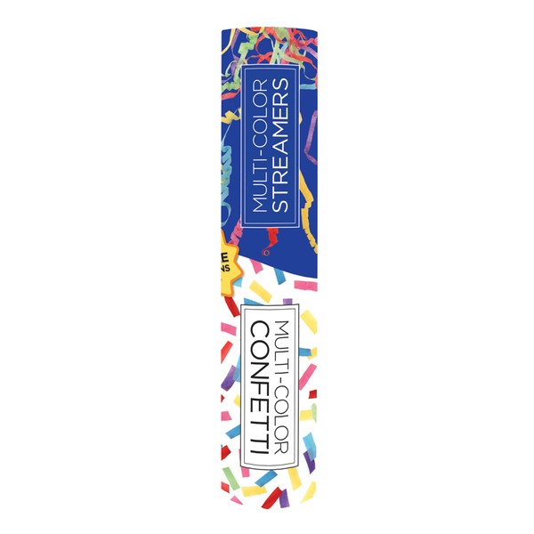 Beistle 5 Piece Multicolor Handheld Tubes With Paper Confetti &