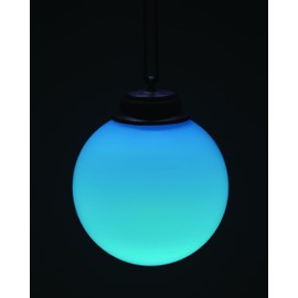 Xodus Innovations WP410 Battery Powered Hanging Decorative Outdoor Pulsing 5" Globe Light with Sensor Turns On at Dark, Blue