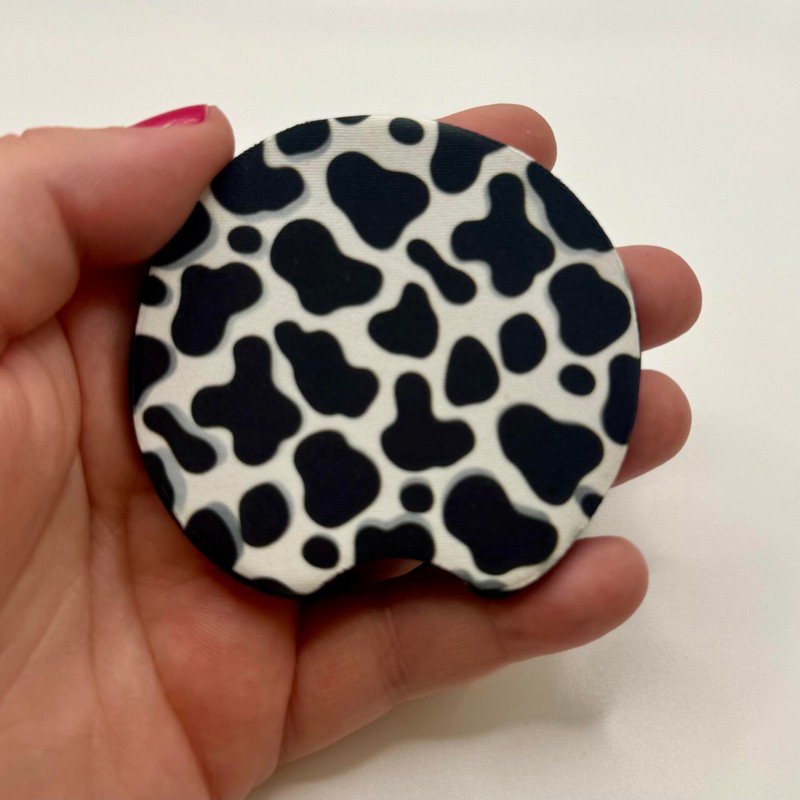 Cow pint car coaster | fabric drink mat | perfect