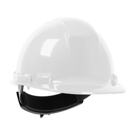 Dynamic Safety HP241R/01 Whistler Hard Hat with 4-Point Nylon Suspension and Sure-Lock Ratchet Adjustment, ANSI Type I, One Size, White