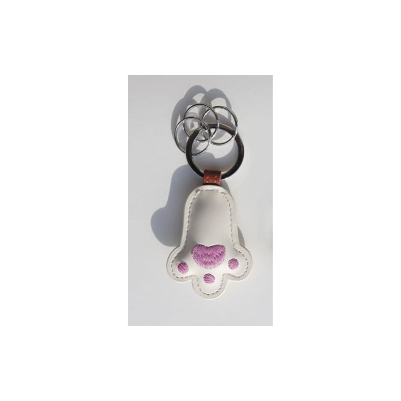 Noah Family UV Color Cat Hand Key Ring (Cow Leather)