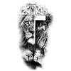 5 Sheets Temporary Saint Mary Religious Cross Tattoo Praying Hand