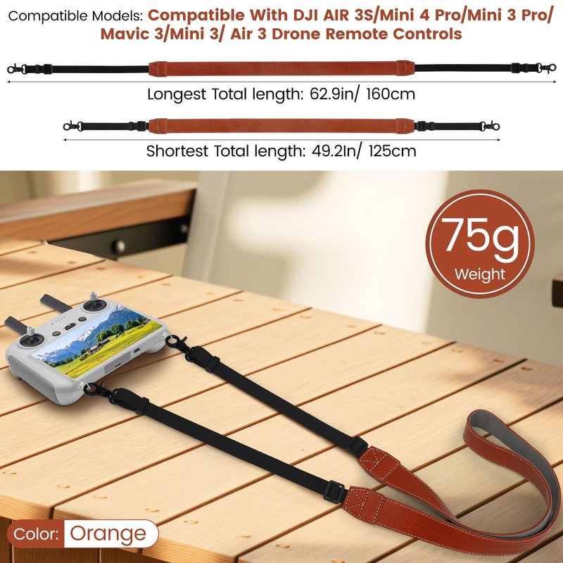 Votoko Strap, Controller Collar Carrying Strap, Orange colour.