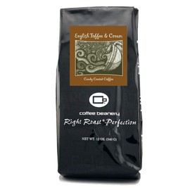 English Toffee and Cream Flavored Coffee, Specialty Arabica Coffee, Medium Roast, 12 ounce, Automatic Drip (Ground)