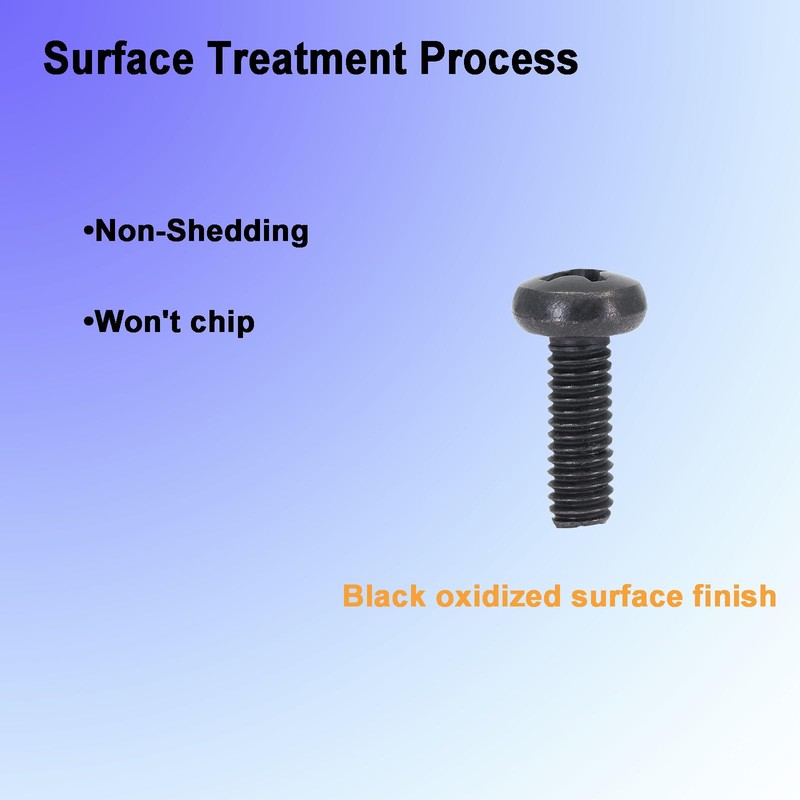 Black License Plate Screws for Lexus, Toyota, M6-1.0 x 16