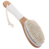 SAFIGLE Shower Brush Ergonomic Handle Soft Horsehair Bristles for Gentle