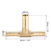 sourcing map Brass Hose Reducer Fitting T 3 Way Barb