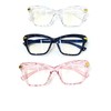 Blue Light Blocking Glasses, 3 Colours - Black, Clear, Pink