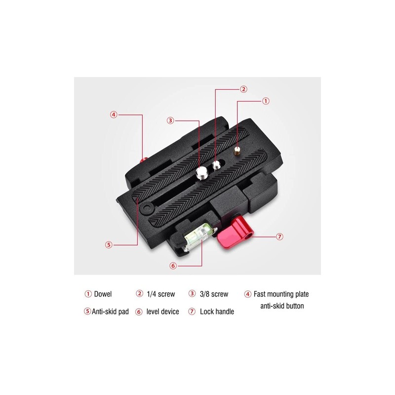 Quick Release Base Plate, Aluminium Alloy Camera Base Plate for