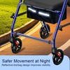Foldable Rollator Walker with Seat for Seniors, All-Terrain Wheels, 350lb
