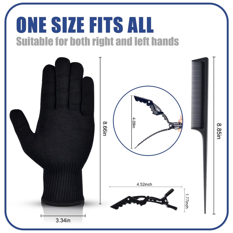 IKOCO Heat Proof Medium Glove Mitts for Hair Styling -