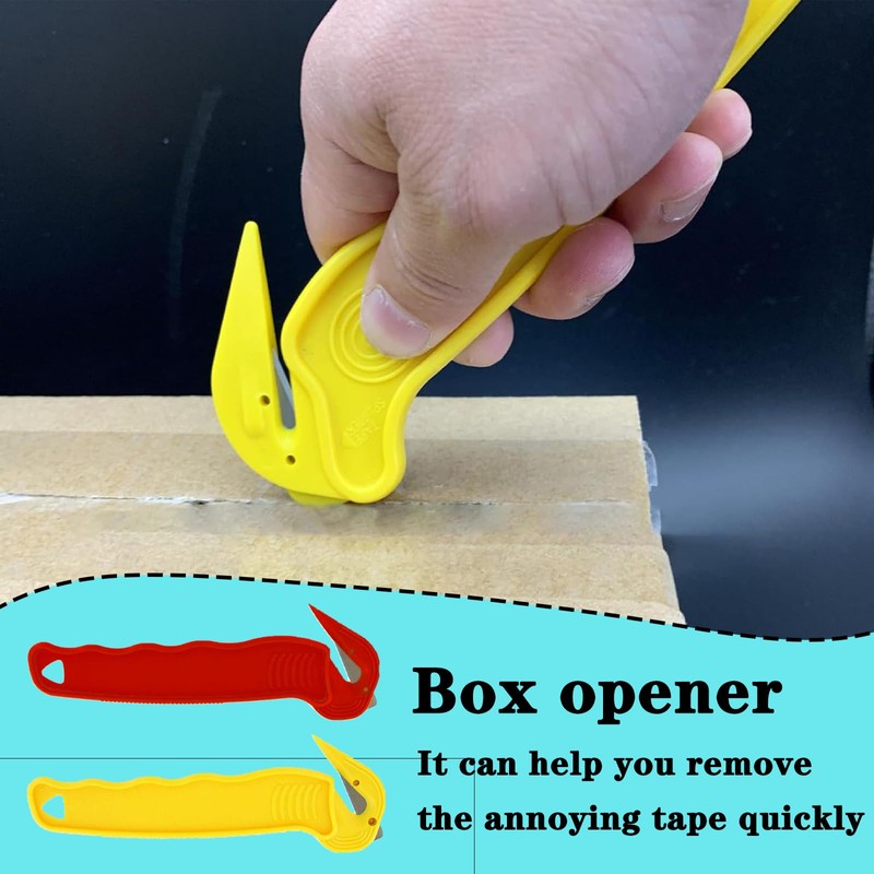 2PCS Box Cutter with Lanyard, Compact Aesthetically Pleasing Portable Box