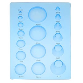 Lind Kitchen 3D Domes Half Ball Mould 3-Row Paper Quilling Tools Plastic Mini Quilling Mold for DIY Paper Craft Tool, Blue