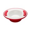 NRS Healthcare Red/ White Soft Grip Keep Warm Thermo Bowl