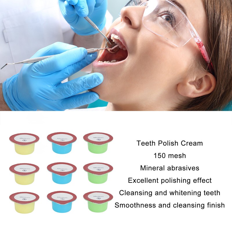 200pcs Teeth Polish Cream 150 Mesh Reduce Dental Calculus Whitening