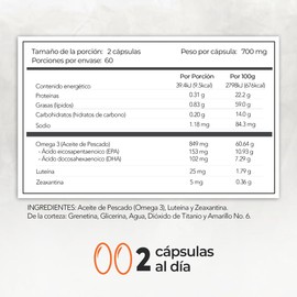 Maklen B-Focus - Luteína, Zeaxantina + Omega 3 - Apoya la Visión y Salud Ocular - 120 Softgels de 700 mg