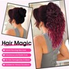 RONTAYA Ponytail Extension, 18 Inch Ombre Burgundy Red Ponytail Extension