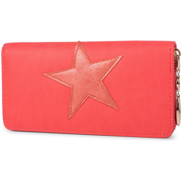 styleBREAKER purse with star patch, circumferential zipper, women 02040041, color:Coral