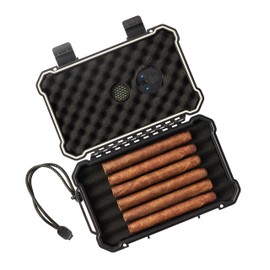 Pardo Cigar Humidors with Humidor Hygrometer - Holds up to 5 Cigars - Airtight, Waterproof, Sturdy & Durable Travel Humidor Cigar Box - Cigar Case & Cigar Boxes Ideal as Gifts for Men