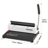 Happybuy Coil Spiral Binding Machine, Manual Book Creator with 34-Holes,