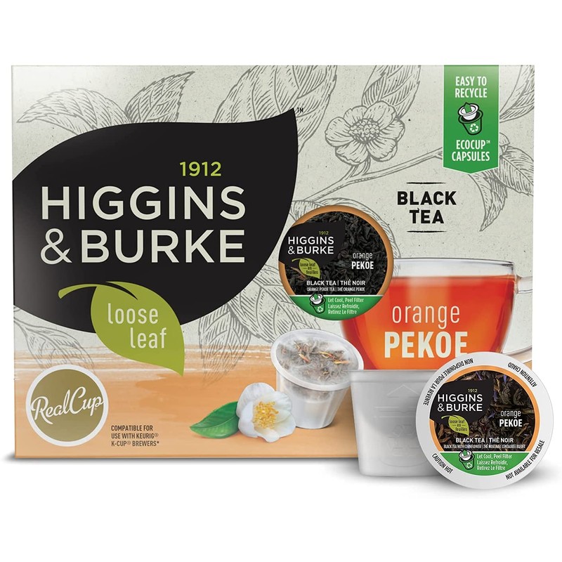 Higgins & Burke Orange Pekoe Tea Real Cup Capsule, Compatible