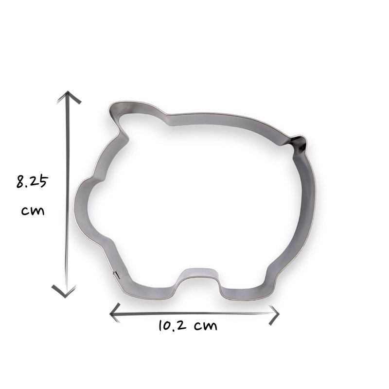 JOKUMO Cute Pig Cookie Cutter 4” Large Animal Shape Cookie