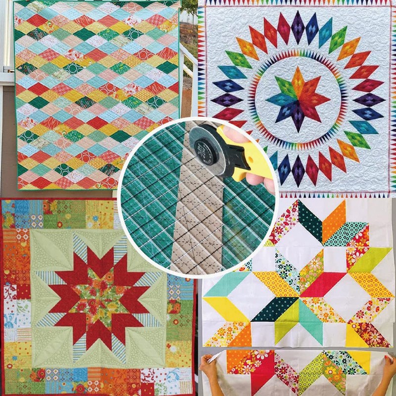 Ankexin Slotted Quilting Ruler Durable Patchwork Ruler Transparent DIY Craft