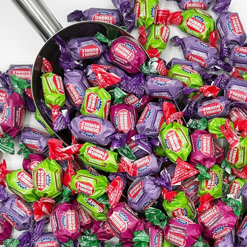 Dubble Bubble Assorted Fruit Flavor Gum - 1 Pound Bulk